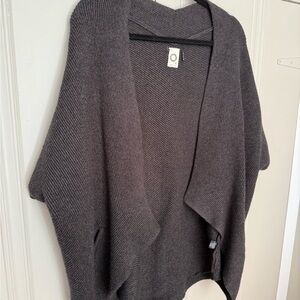 Anthropologie Women's Gray Open Front Sweater